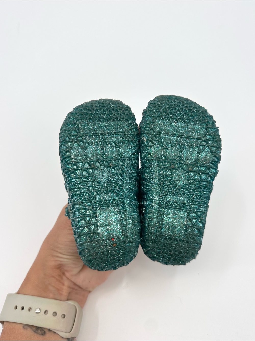 Mini Melissa Teal Glitter Jelly Shoes Toddler Size 6 (EU 21) - Picture 5 of 5